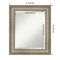 Beveled Wood Bathroom Wall Mirror, Mezzanine Antique Silver Narrow Frame